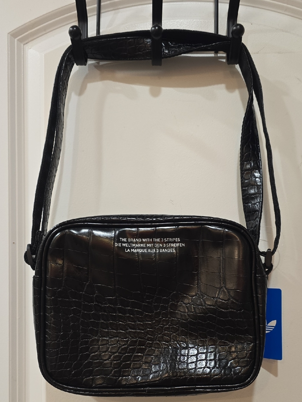 Adidas Originals Airliner Tote Bag- Black Croc/White - Picture 12 of 14